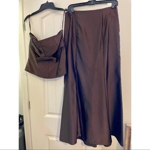 Mods International 2-Piece Formal Dress, Brown